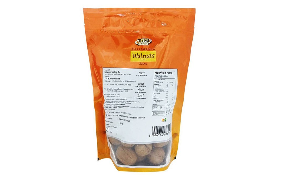 Tulsi Nuts & Dry Fruits Walnuts Inshell    Pack  500 grams